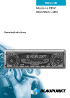 Blaupunkt Munchen-CD-51 - Owners Manual 